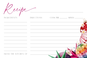 BS078-05 6x4 Recipe Card - Bright Christmas: BSB78-01 Invitation Bundle - Bright Christmas