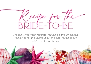 BS078-04 1 5x3.5 Request for Recipe Card - Bright Christmas: BSB78-01 Invitation Bundle - Bright Christmas