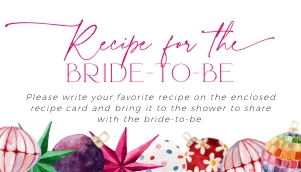 BS078-04 2 3.5x2 Request for Recipe Card - Bright Christmas: BSB78-01 Invitation Bundle - Bright Christmas