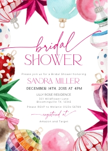 BS078-01 5x7 Invitation - Bright Christmas: BS078-01 Invitation - Bright Christmas