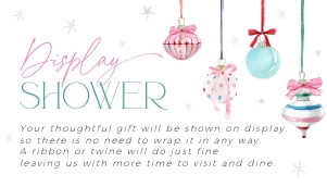 BS079-02 2 3.5x2 Display Shower Card - Pastel Christmas Ornaments: BSB79-01 Invitation Bundle - Pastel Christmas Ornaments
