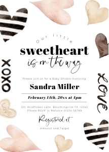 BB085-01 5x7" Invitation - Modern Valentine: BBB85-01 Invitation Bundle - Modern Valentine