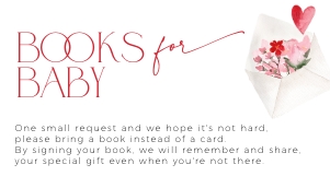 BB083-03 35x2 Books for Baby Card - Heart Post: BBB83-01 Invitation Bundle - Heart Post