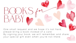 BB084-03 35x2 Books for Baby Card - Red Hearts: BBB84-01 Invitation Bundle - Red Hearts