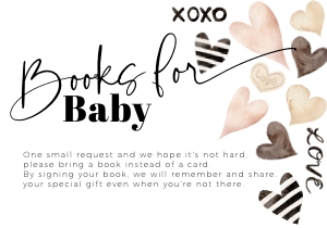 BB085-03 5x3.5" Books for Baby Card - Modern Valentine: BBB85-01 Invitation Bundle - Modern Valentine