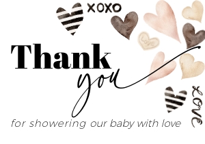 BB085-04 Flat Thank You Note - Modern Valentine: BBB85-01 Invitation Bundle - Modern Valentine