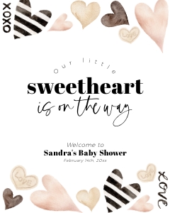 BB085-11 8x10" Welcome Sign - Modern Valentine: BB085-11 Welcome Sign - Modern Valentine