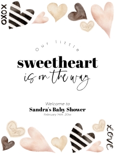 BB085-11 18x24" Welcome Sign - Modern Valentine: BB085-11 Welcome Sign - Modern Valentine