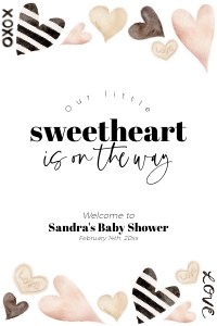 BB085-11 20x30" Welcome Sign - Modern Valentine: BB085-11 Welcome Sign - Modern Valentine