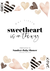 BB085-11 DIN A1 Welcome Sign - Modern Valentine: BB085-11 Welcome Sign - Modern Valentine