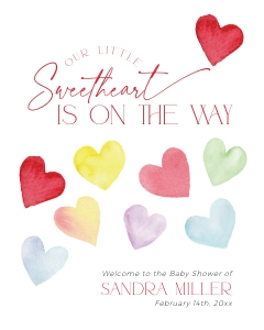 BB086-11 8x10" Welcome Sign - Colorful Hearts: BB086-11 Welcome Sign - Colorful Hearts