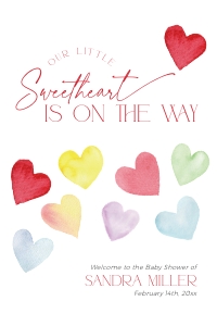 BB086-11 20x30" Welcome Sign - Colorful Hearts: BB086-11 Welcome Sign - Colorful Hearts