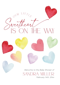 BB086-11 DIN A2 Welcome Sign - Colorful Hearts: BB086-11 Welcome Sign - Colorful Hearts
