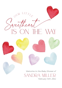 BB086-11 DIN A1 Welcome Sign - Colorful Hearts: BB086-11 Welcome Sign - Colorful Hearts