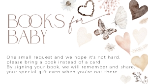 BB087-03 35x2 Books for Baby Card - Butterfly Heart: BBB87-01 Invitation Bundle - Butterfly Heart