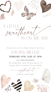 BB087-10 1080x1920px Electronic Invitation - Butterfly Heart: BBB87-01 Invitation Bundle - Butterfly Heart