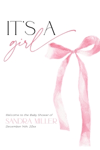 BB088-11 20x30" Welcome Sign - Coquette Bow Pink: BB088-11 Welcome Sign - Coquette Bow Pink