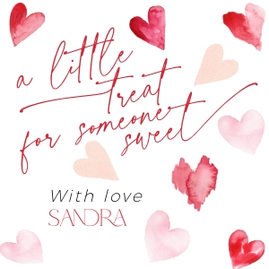 CH084-02 2x2 Gift Tag - Red Hearts: CH084-02 Gift Tag - Red Hearts