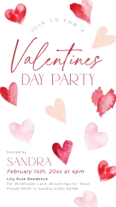 CH084-03 1080x1920px Electronic Invitation - Red Hearts: CHB84-01 Invitation Set - Red Hearts