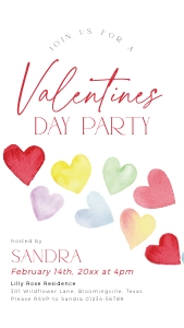 CH086-03 1080x1920px Electronic Invitation - Colorful Hearts: CHB86-01 Invitation Set- Colorful Hearts