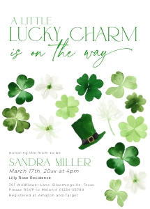 BB0101-01 5x7 Invitation - Shamrock: BB0101-01 Invitation - Shamrock
