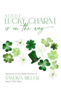 BB0101-11 20x30" Welcome Sign - Shamrock: BB0101-11 Welcome Sign - Shamrock