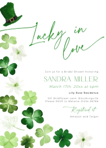 BS0101-01 5x7 Invitation - Shamrock: BS0101-01 Invitation - Shamrock