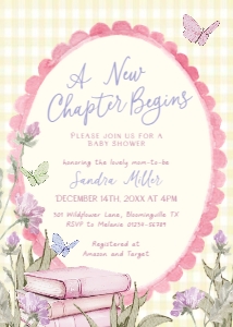 Storybook Baby Shower Invitation, A New Chapter Begins Invite design preview