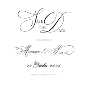 Swan Lake Save The Date: Save The Date - Swan Lake Design