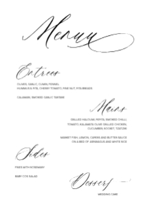 Fleur Menu - A5 Size: Fleur Template Bundle