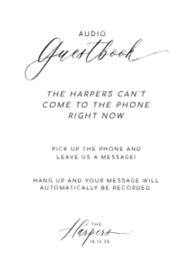 Audio Guestbook A4 - Fleur Design: Wishing Well Sign - Fleur Design