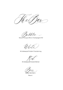Fleur Bar Menu: Bar Sign - Fleur Design