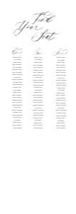 SIZE 3: Fabric Sign | Fleur Design - Seating Chart: Size 3 - Fleur - Seating Chart