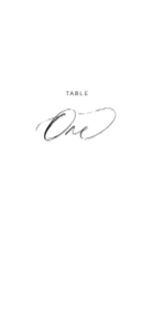 SIZE 1: 45cm Wide x 1m High [Table Numbers]: Size 1 Linen: Table Numbers - Fleur