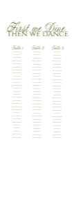 SIZE 3: 70cm Wide x 2m High - Seating Sign: Size 3 Linen Seating Sign
