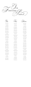 SIZE 3: Seating Chart | Swan Lake Design: Size 3 Linen Sign - Seating - Swan Lake Design