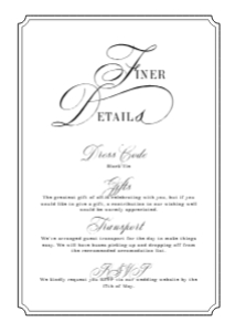 Swan Lake Finer Details: Invitation - Swan Lake Design