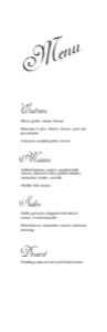 Print Your Own - Bistro Style LONG: Print Your Own Linen Hard Cover Menu LONG