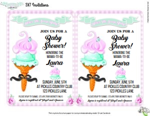 HeresTheScoop-Baby-Invite: Here's The Scoop, Baby-Invitation