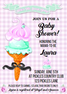 HeresTheScoop-Single5x7: Here's The Scoop, Baby-Invitation
