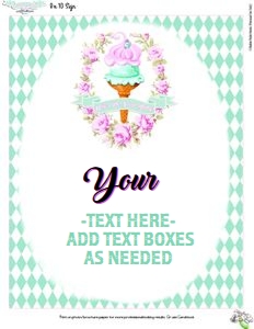 Here's The Scoop, Baby-Baby Shower Signs design preview