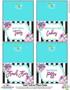 Kate Spade (2) Inspired Editable Tent Cards design preview