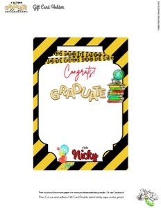 Caution Graduate-Red-Gift Card Holder design preview