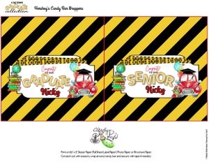 Caution Graduate-Red-Chocolate Bar Labels design preview
