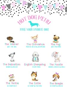 PuppyPawty-HotDogMenu: Puppy Pawty-Full Party Package