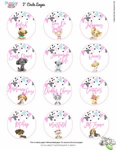 PuppyPawty-HotDogBar-BuffetRounds: Puppy Pawty-Full Party Package
