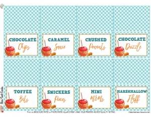 Caramel Apple-Caramel Apple Bar Buffet Cards design preview