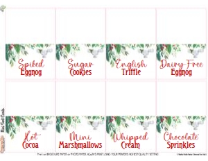 Christmas Vaca-Buffet Tent Cards design preview