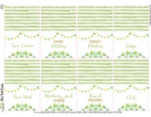 St. Paddy's Day-Baked Potato Bar Buffet Cards design preview
