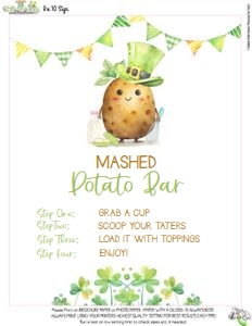 St. Paddy's Day-Mashed Potato Bar Sign design preview